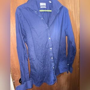 Michale Kors Blue Button-Up Shirt